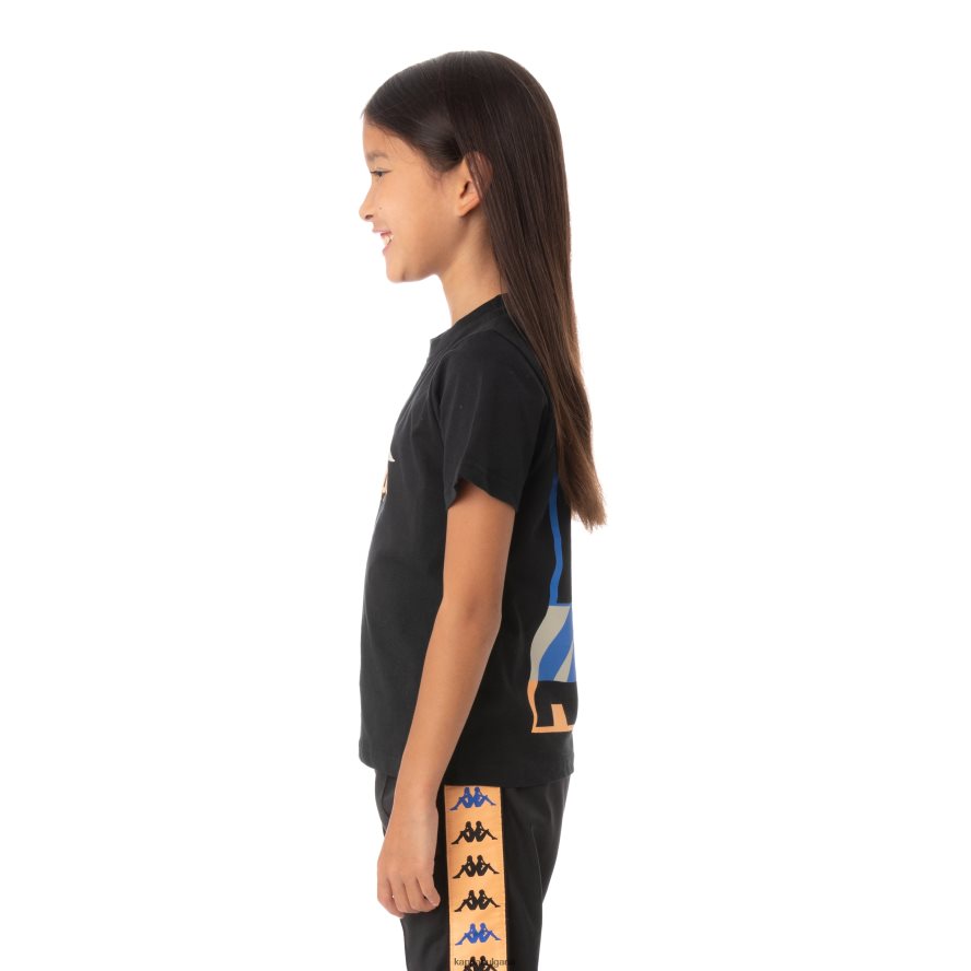 Kappa деца детска автентична тениска molongio черен 48Z026776