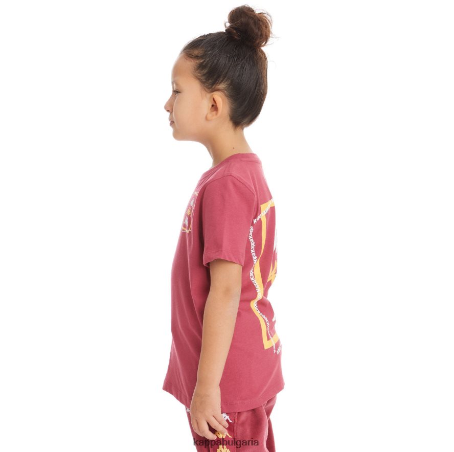 Kappa деца детска автентична тениска vlado бордо 48Z026754