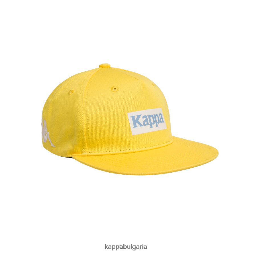 Kappa унисекс автентична графична капачка торнадо жълто светло синьо 48Z026301