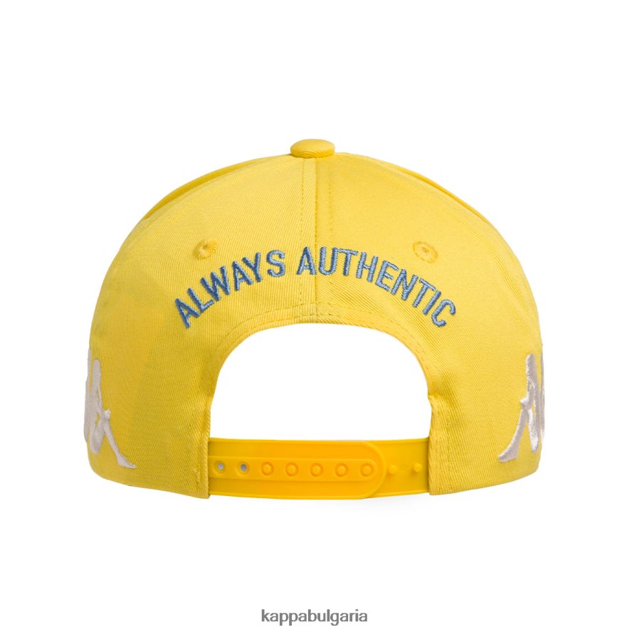 Kappa унисекс автентична графична капачка торнадо жълто светло синьо 48Z026301