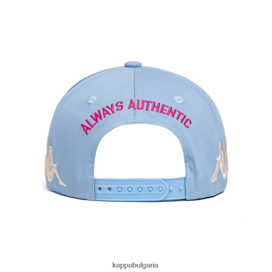 Kappa унисекс автентична графична капачка торнадо светло синьо розово 48Z026309