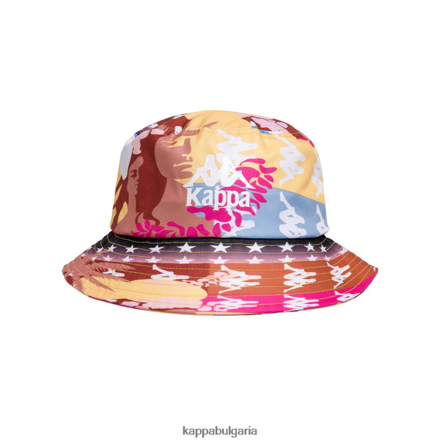 Kappa унисекс автентична графична шапка на Тими кафяво жълто 48Z026299