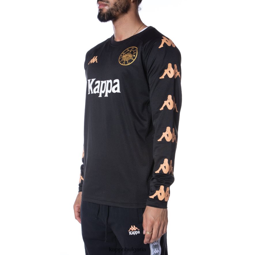 Kappa мъже автентично трико на Фредерик смолисточерен 48Z026212