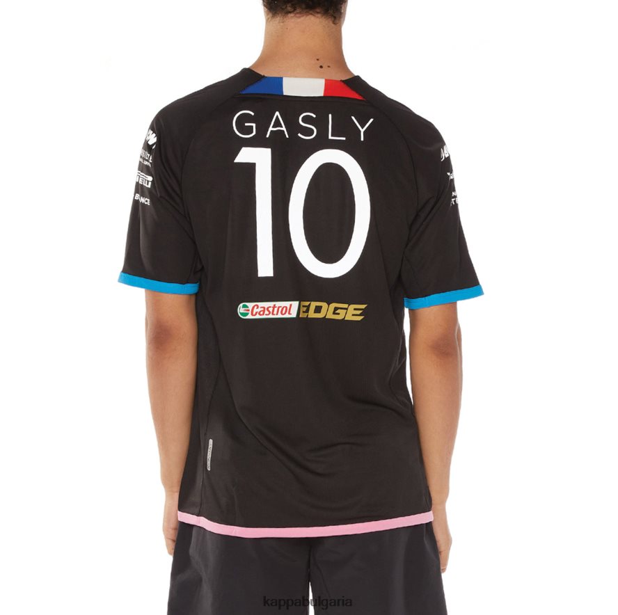 Kappa мъже фланелка kombat alonso alpine f1 черен 48Z026207