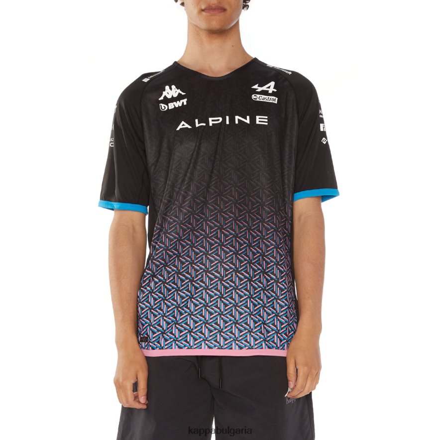 Kappa мъже фланелка kombat ocon alpine f1 черен 48Z026209