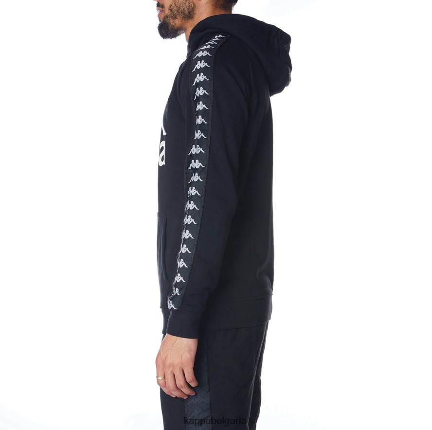 Kappa мъже 222 качулка banda hurtado 2 Черно бяла 48Z02643