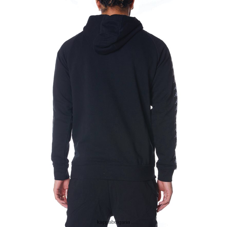 Kappa мъже 222 качулка banda hurtado 2 Черно бяла 48Z02643