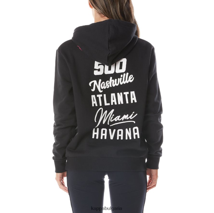 Kappa мъже автентична качулка Gumball Gazes черен 48Z02657