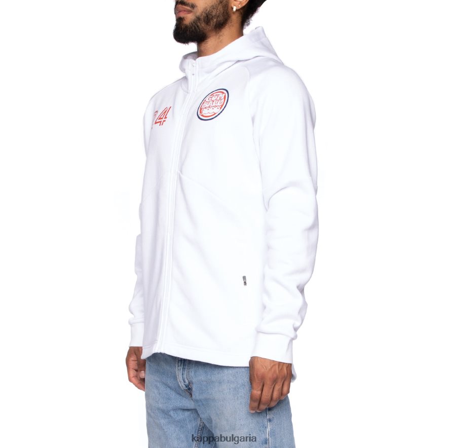 Kappa мъже автентична качулка carlo gumball 3000 бяло 48Z02659