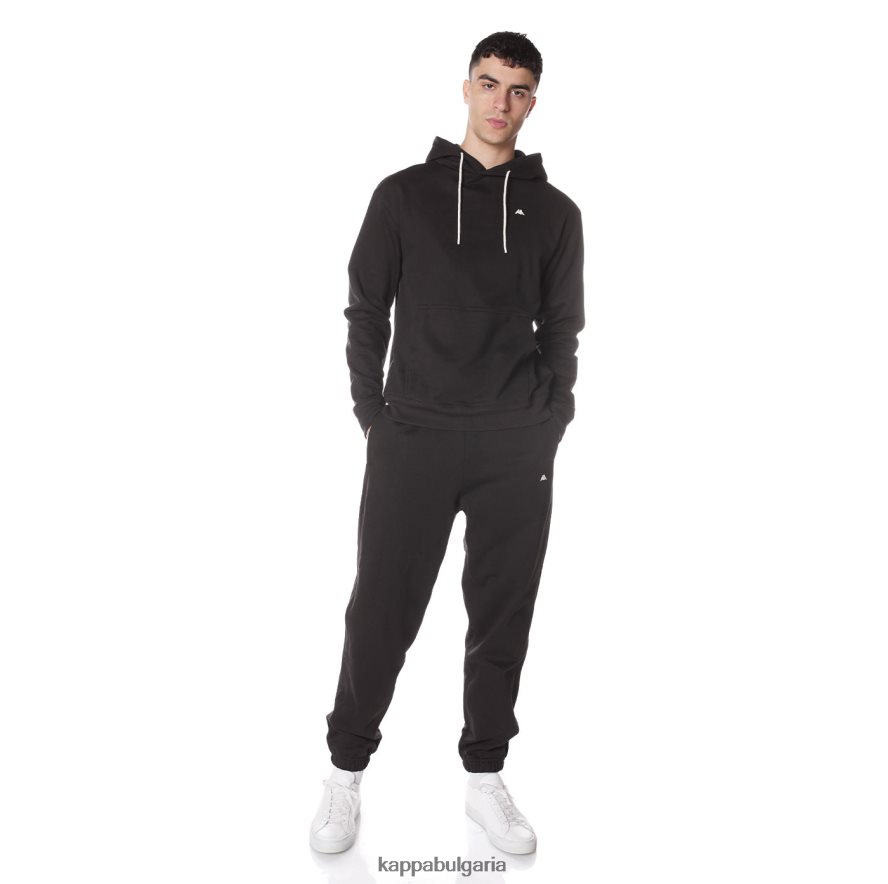 Kappa мъже халат giovani gramys качулка черен 48Z02650