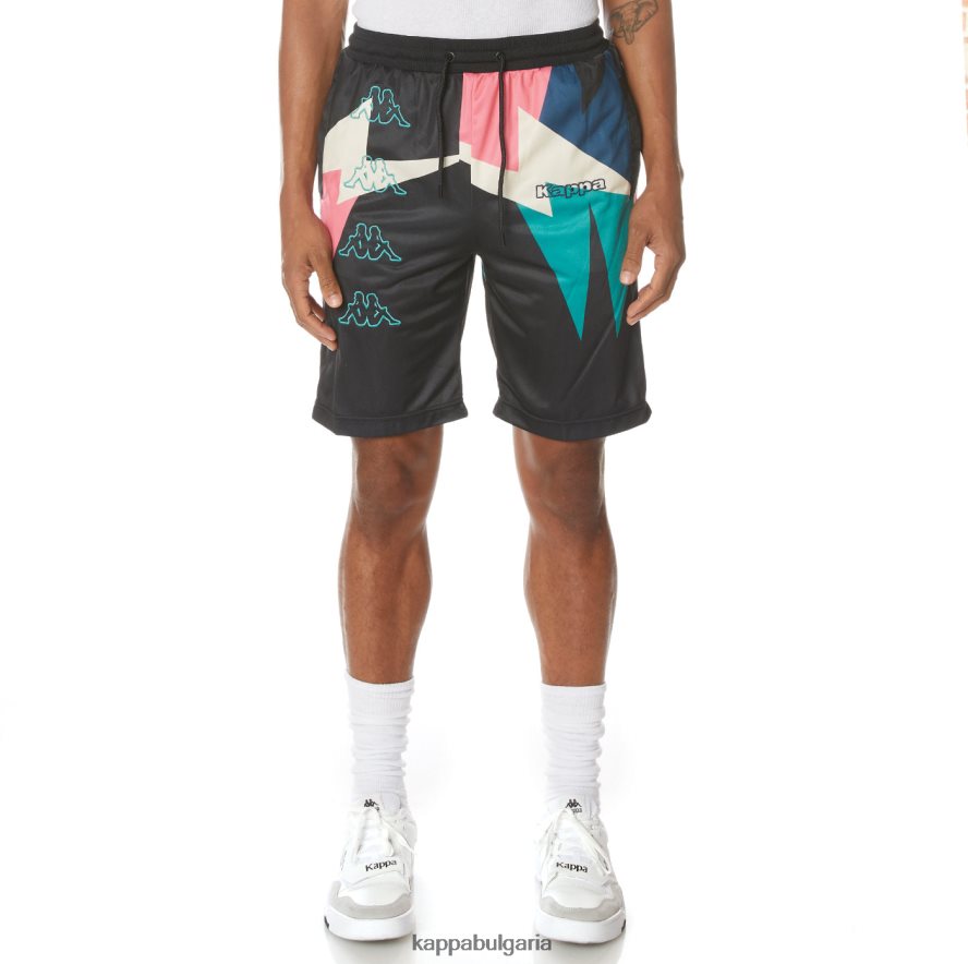 Kappa мъже къси панталони с лого смолисточерен 48Z026255
