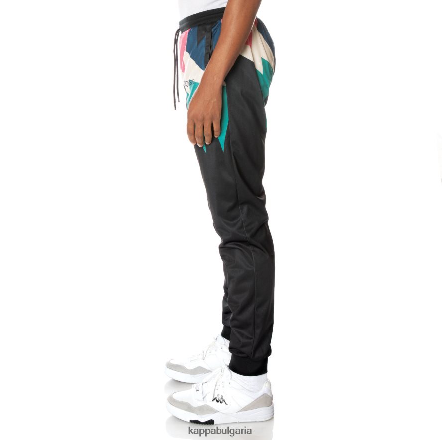 Kappa мъже ефектни панталони с лого смолисточерен 48Z02620