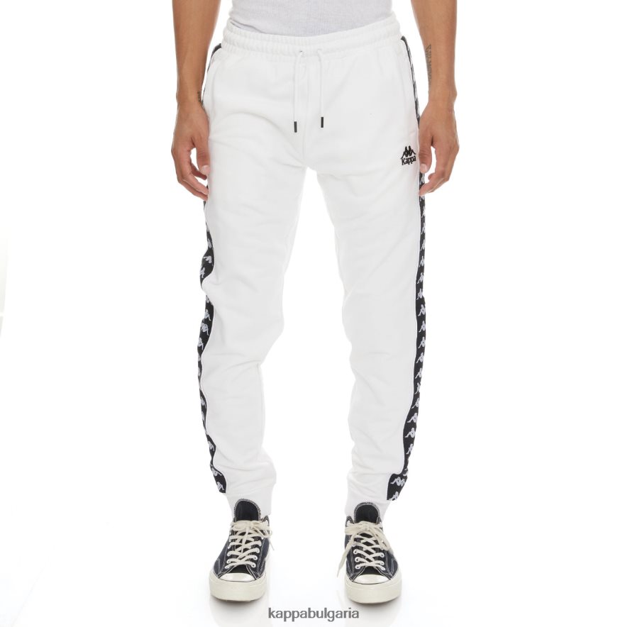 Kappa мъже 222 спортни панталони banda alanz 2 бял черен 48Z02665