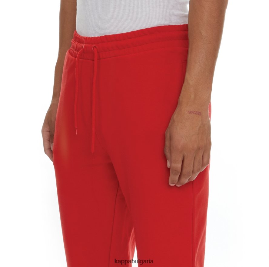 Kappa мъже спортен панталон занок от полар с лого червен корал 48Z02663