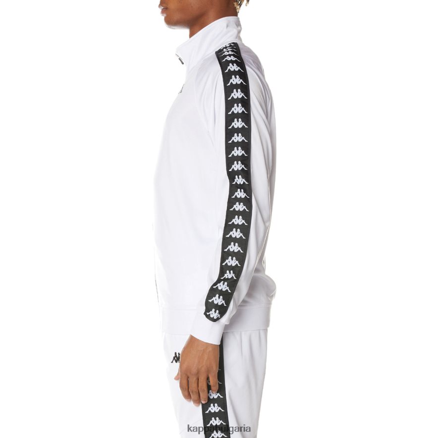 Kappa мъже 222 спортно яке banda anniston бял черен 48Z02614