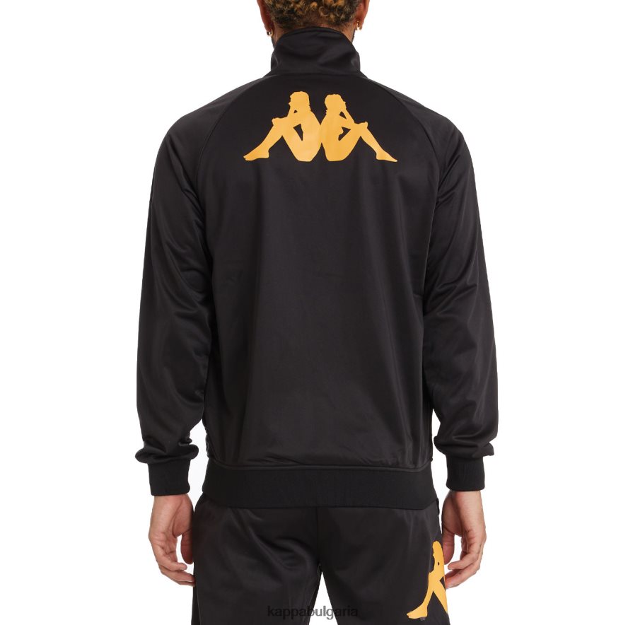 Kappa мъже автентично спортно яке angost черен дим оранжев 48Z0269