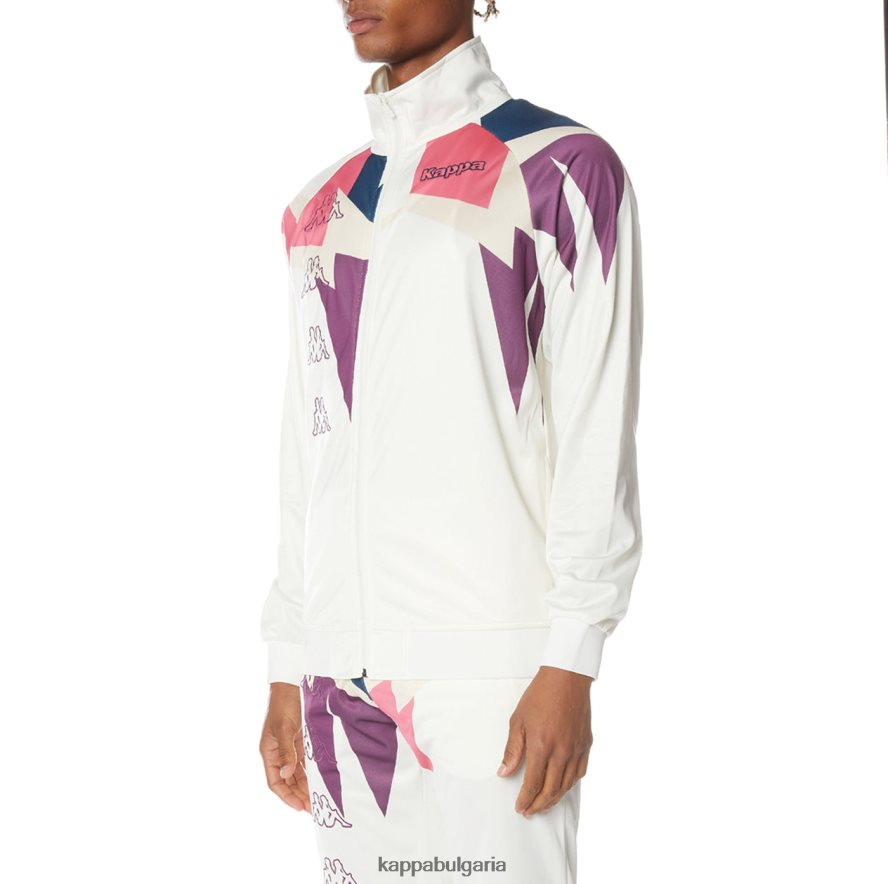 Kappa мъже спортно яке с лого lamal бяло 48Z0265