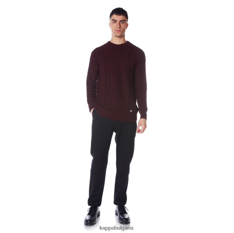 Kappa мъже халат пуловер giovani acrab бордо 48Z02696