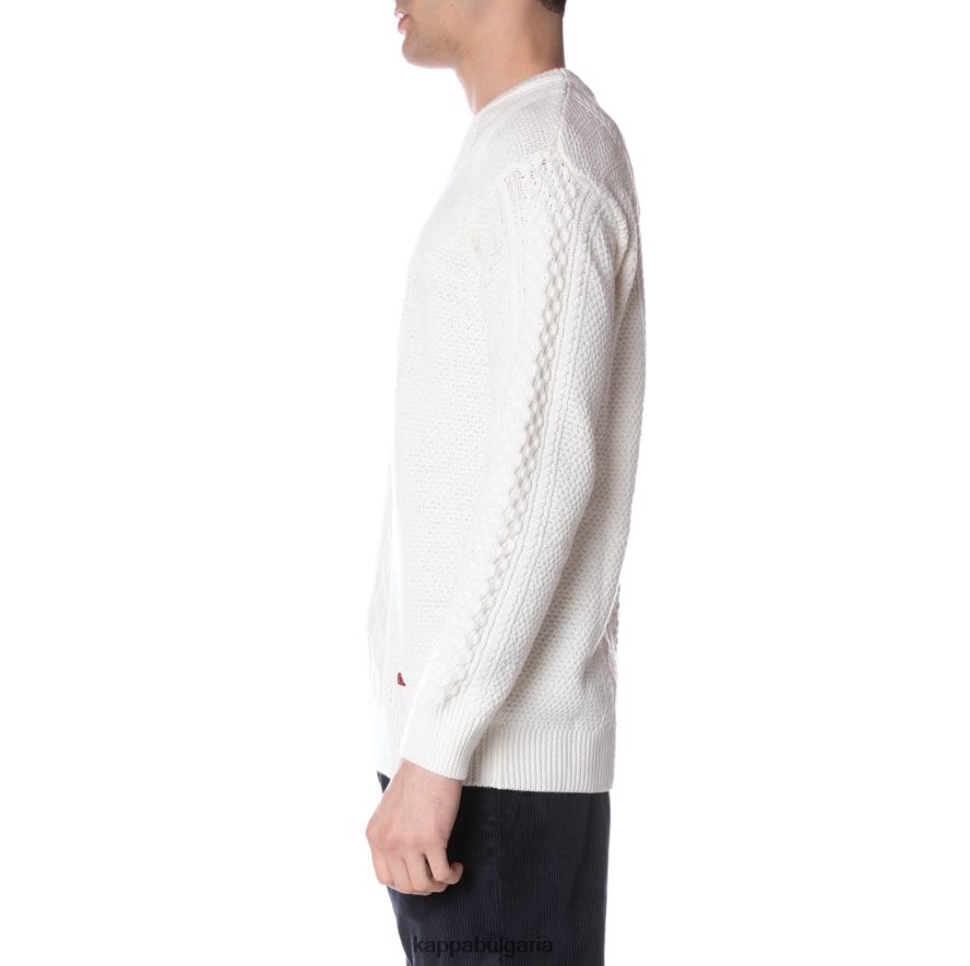 Kappa мъже халат пуловер giovani acrab сметана 48Z02698