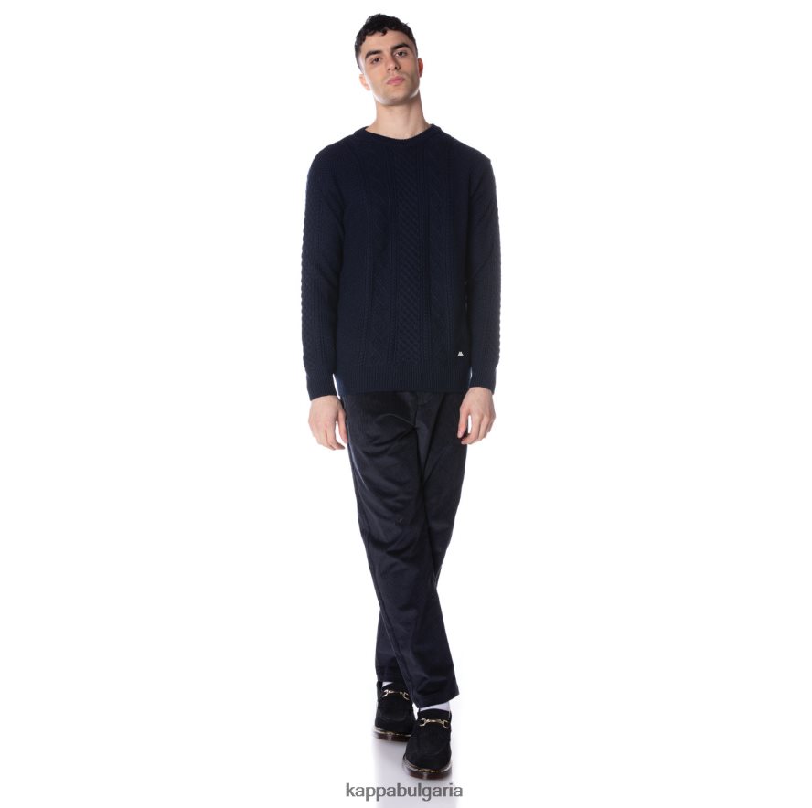 Kappa мъже халат пуловер giovani acrab военноморски флот 48Z02699
