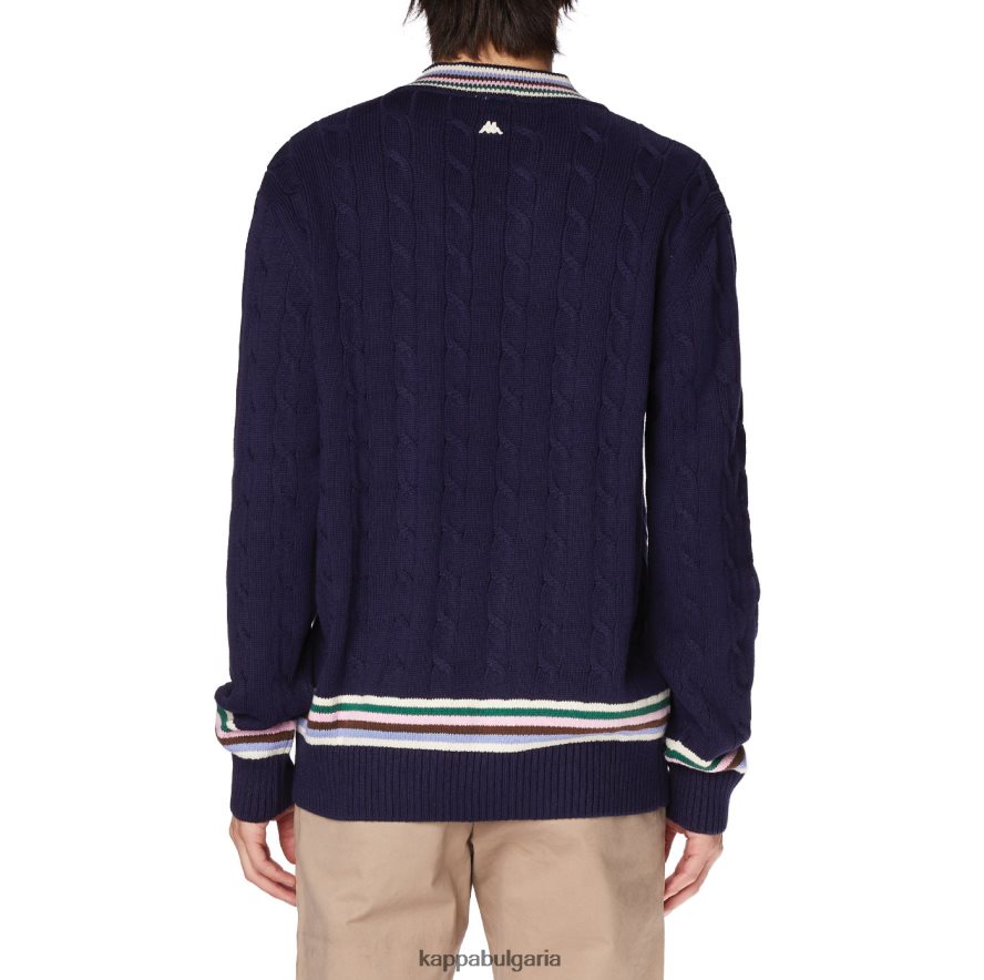 Kappa мъже халат giovani nunki пуловер военноморски флот 48Z02689