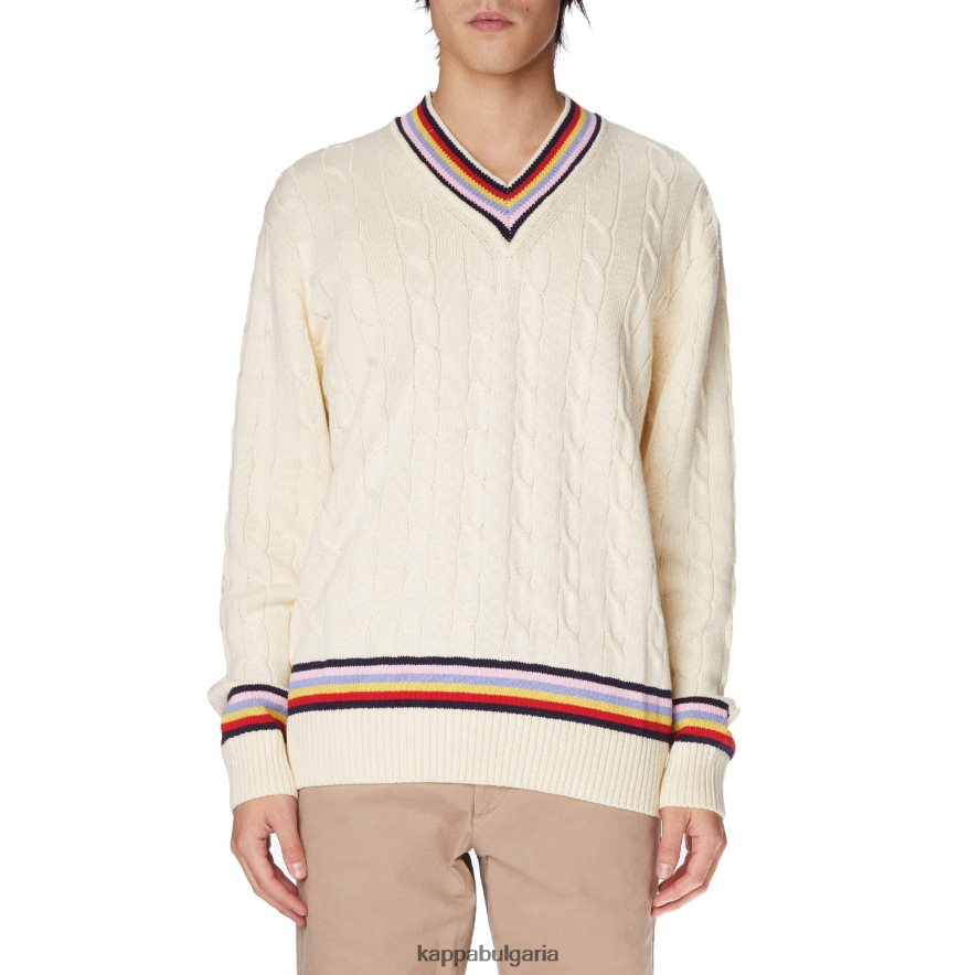 Kappa мъже халат giovani nunki пуловер сметана 48Z02690