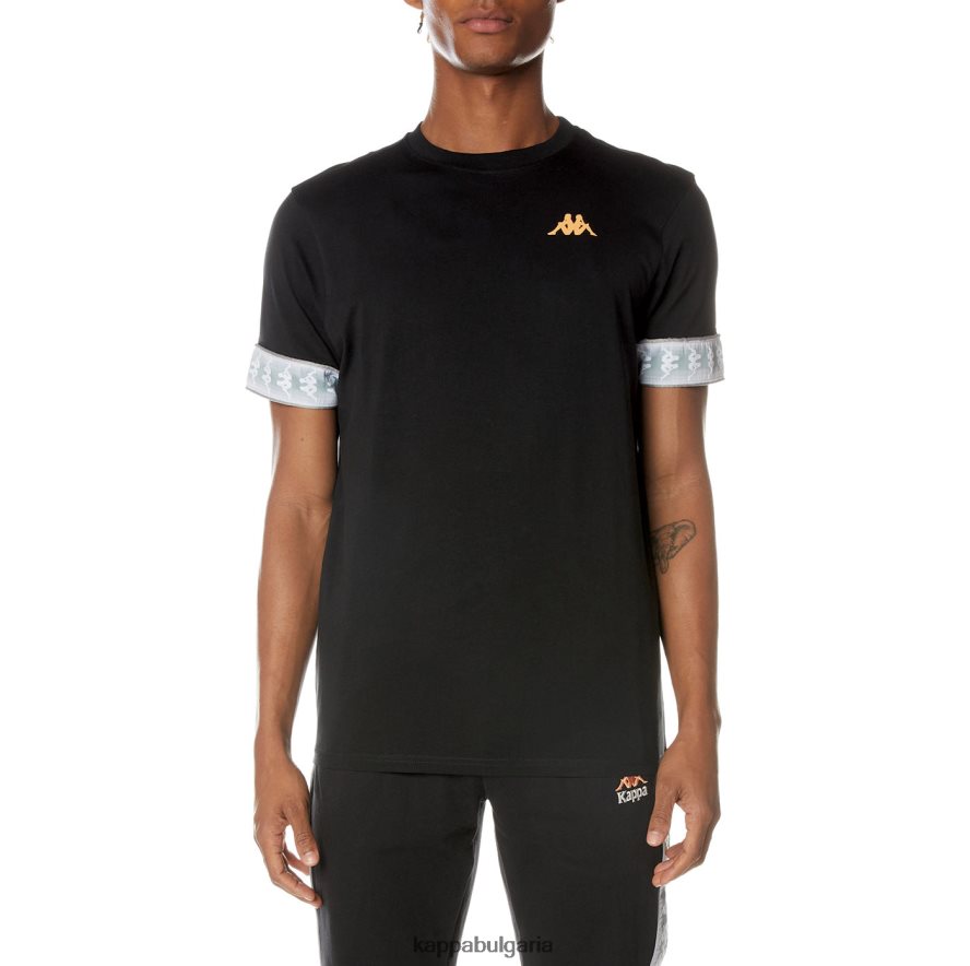 Kappa мъже 222 банда торби тениска смолисточерен 48Z026131