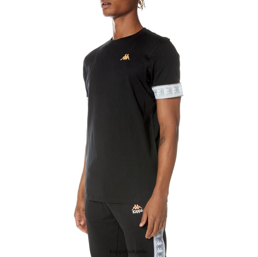 Kappa мъже 222 банда торби тениска смолисточерен 48Z026131
