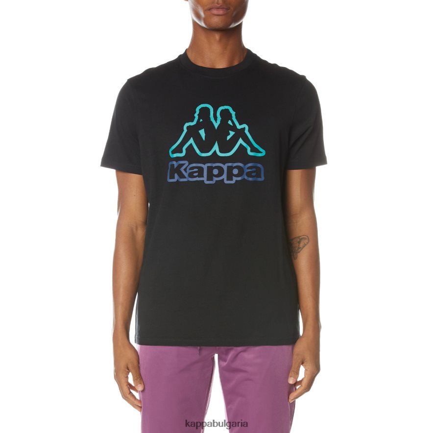 Kappa мъже тениска с лого смолисточерен 48Z026160