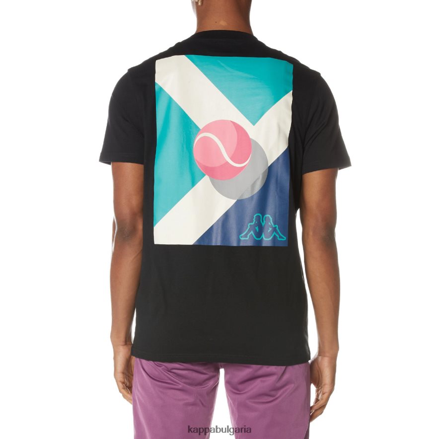 Kappa мъже тениска с лого смолисточерен 48Z026160