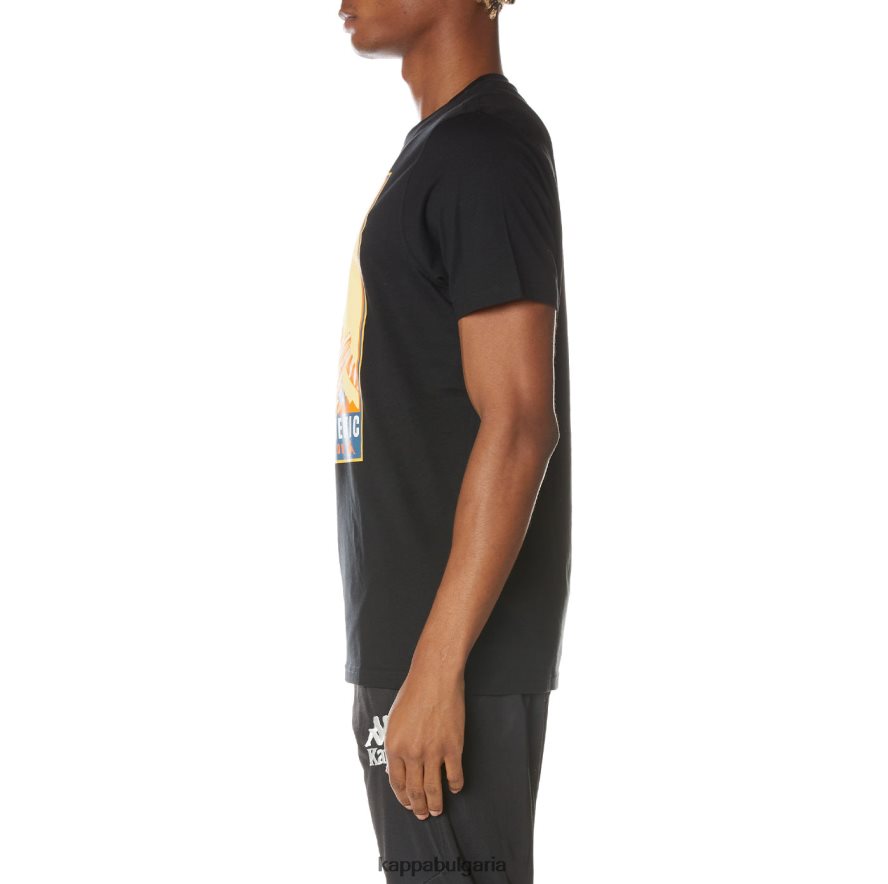 Kappa мъже автентична тениска на Озирис смолисточерен 48Z026163