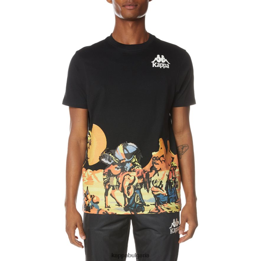 Kappa мъже автентична ранчо тениска смолисточерен 48Z026166