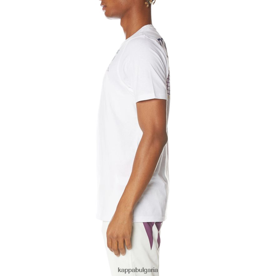 Kappa мъже мари тениска с лого бяло 48Z026170