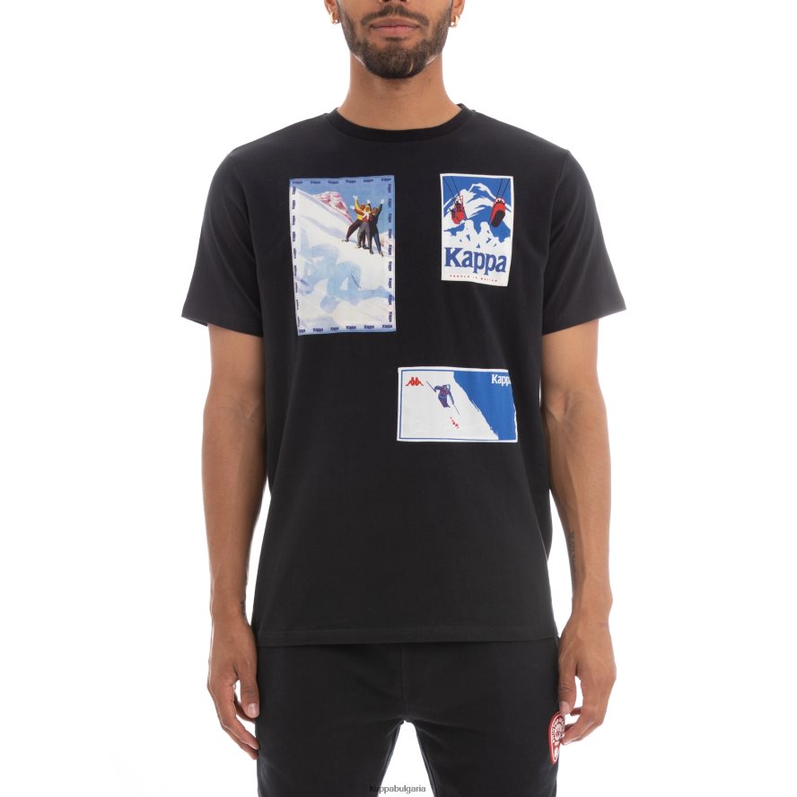 Kappa мъже автентична дистанционна тениска черен 48Z026179