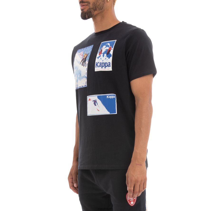 Kappa мъже автентична дистанционна тениска черен 48Z026179