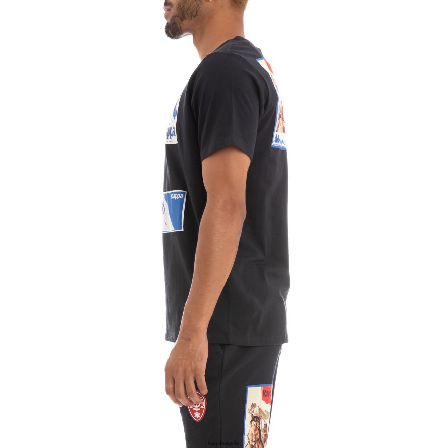 Kappa мъже автентична дистанционна тениска черен 48Z026179