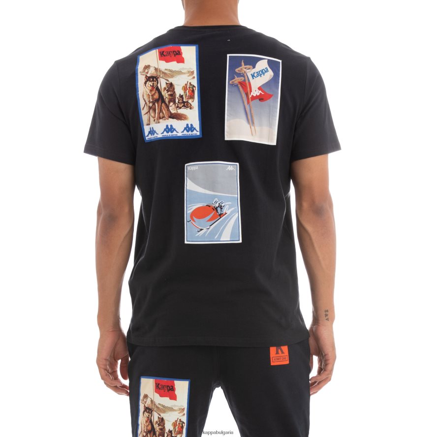 Kappa мъже автентична дистанционна тениска черен 48Z026179