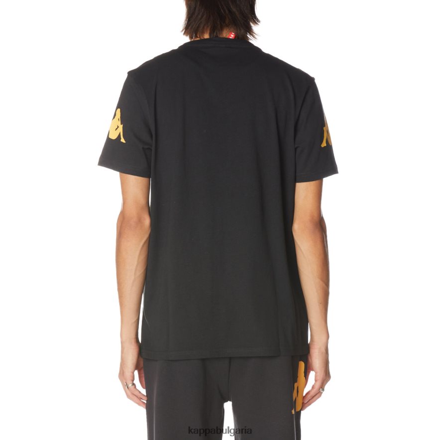 Kappa мъже автентична тениска Paroo черен дим 48Z026181