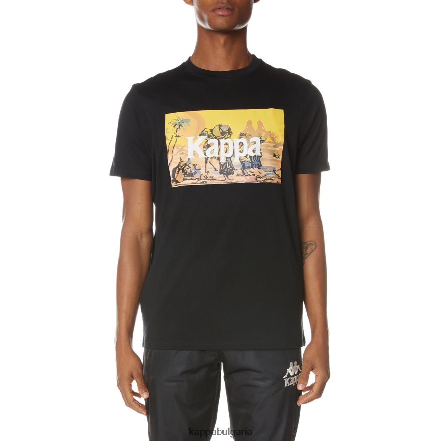 Kappa мъже автентична тениска cairo смолисточерен 48Z026164