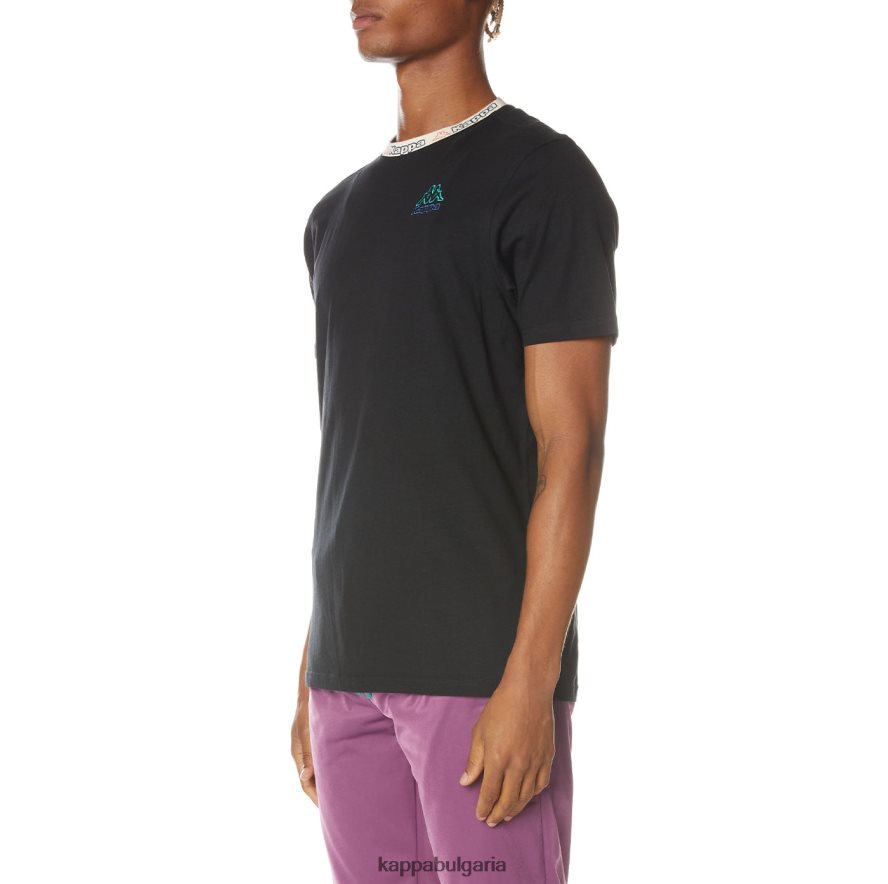 Kappa мъже тениска с лого datre смолисточерен 48Z026168