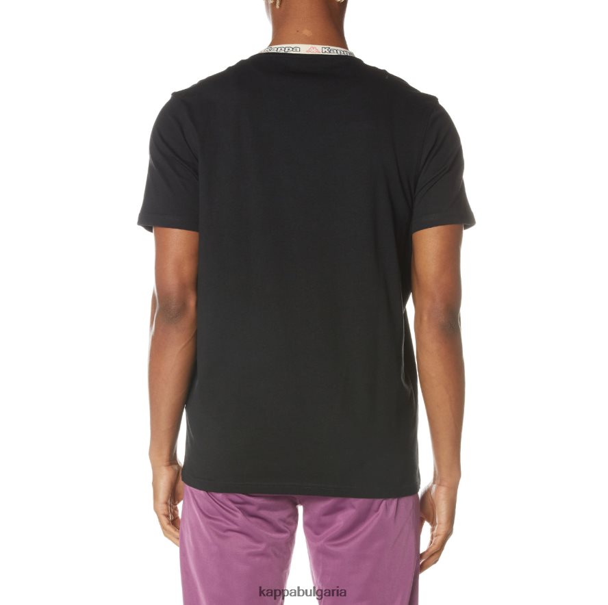 Kappa мъже тениска с лого datre смолисточерен 48Z026168