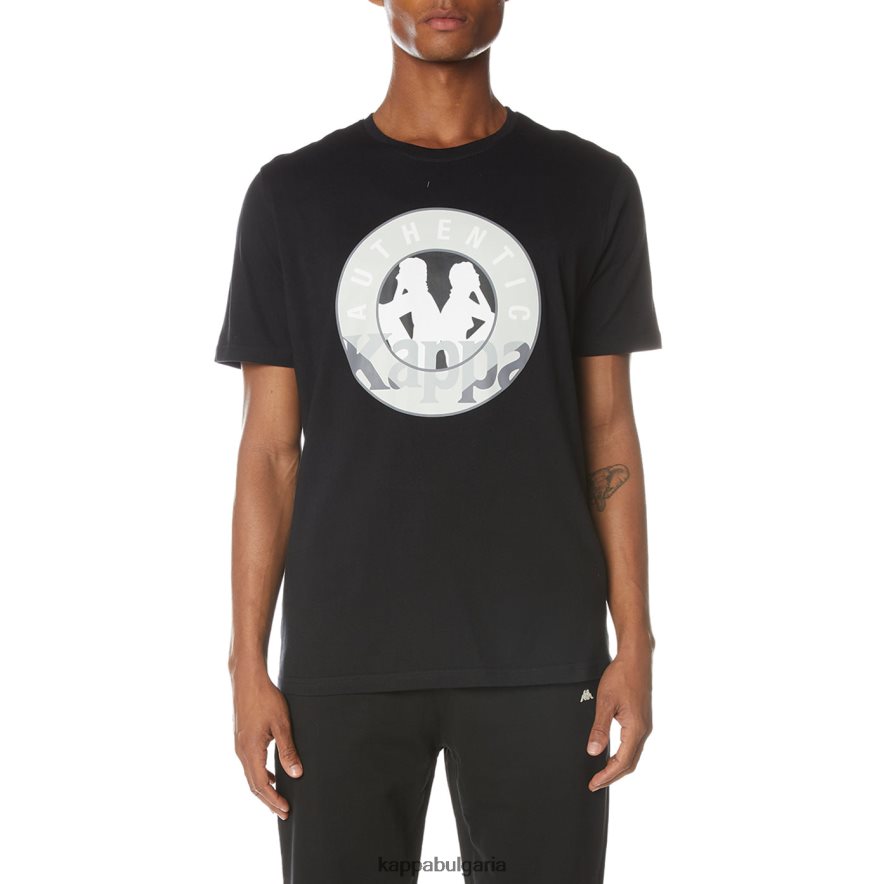 Kappa мъже тениска isla черна струя 48Z026137