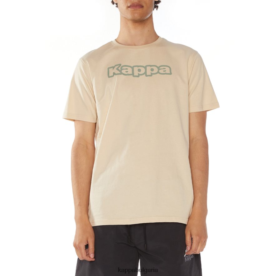 Kappa мъже тениска с лого onis бежово 48Z026114