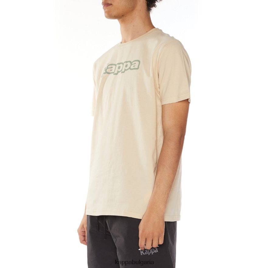 Kappa мъже тениска с лого onis бежово 48Z026114