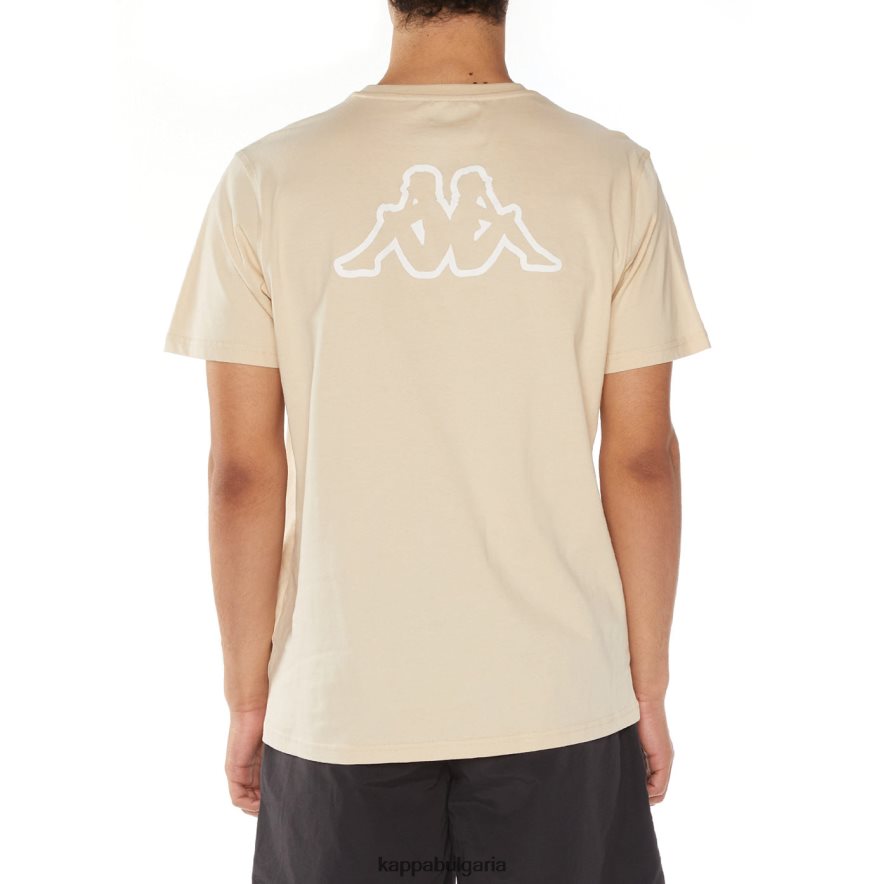 Kappa мъже тениска с лого onis бежово 48Z026114