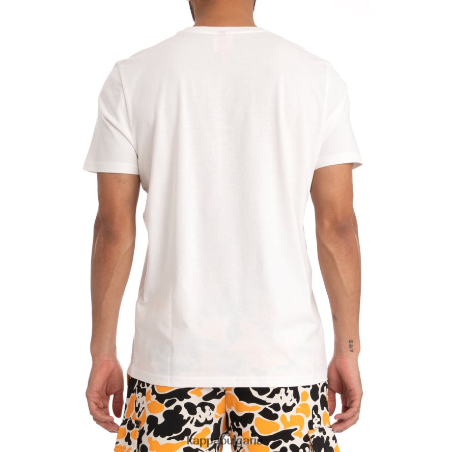 Kappa мъже автентична тениска phullo бял черен дим 48Z026177