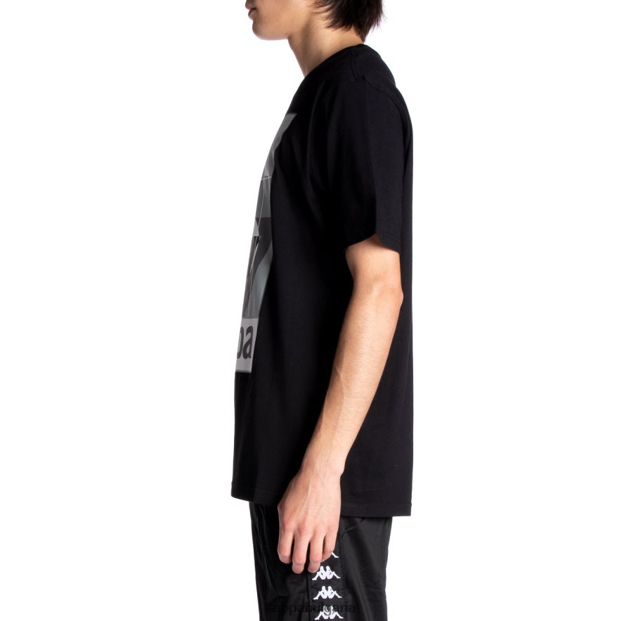 Kappa мъже тениска quinn черна струя 48Z026139