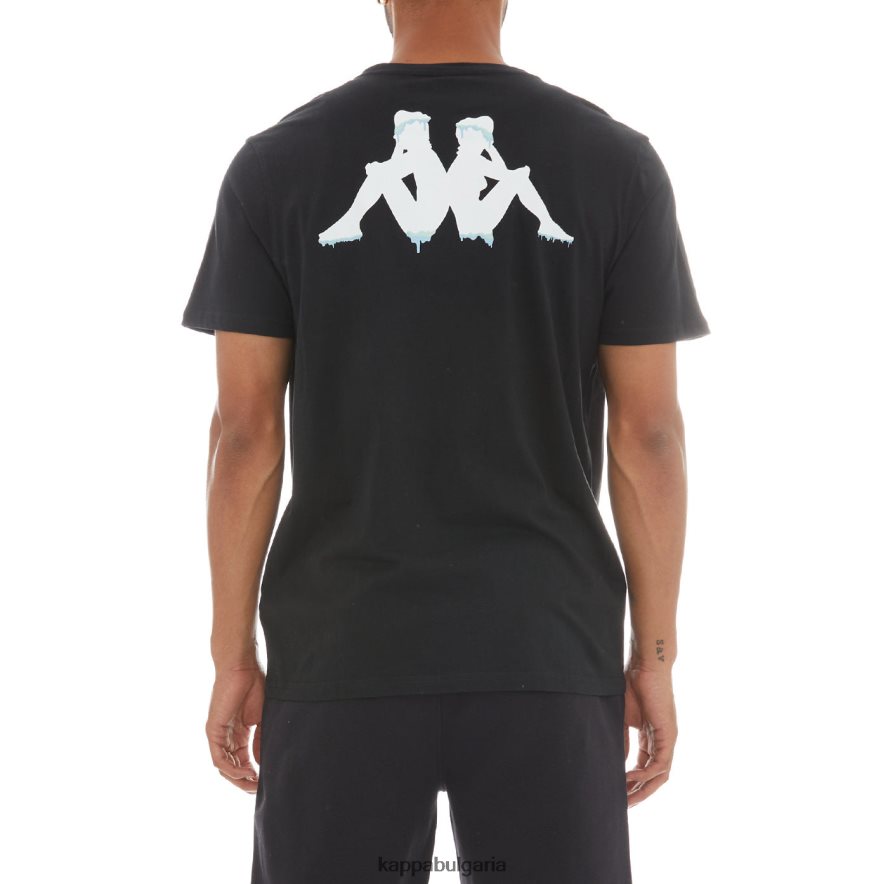 Kappa мъже автентична sfreeze тениска черен дим 48Z026178