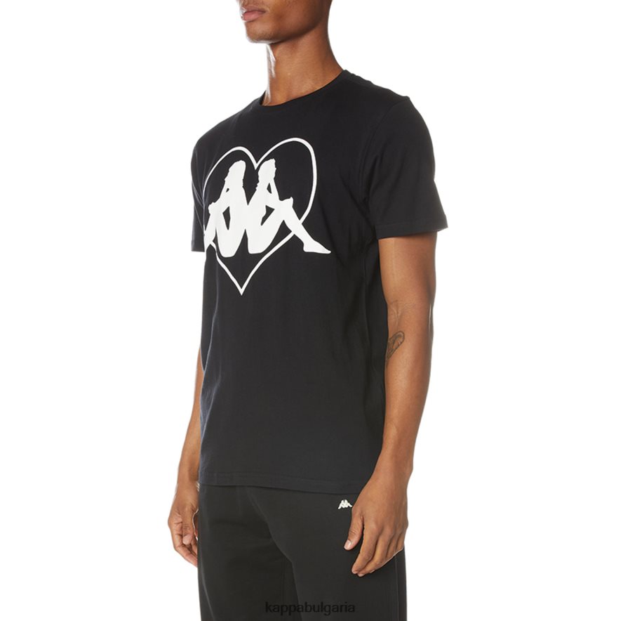Kappa мъже автентична тениска zielona черна струя 48Z026104