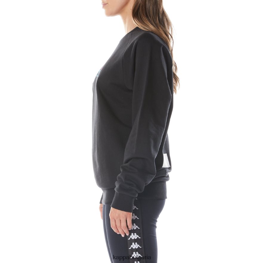 Kappa мъже автентична гумена топка grisa crewneck черен 48Z02686